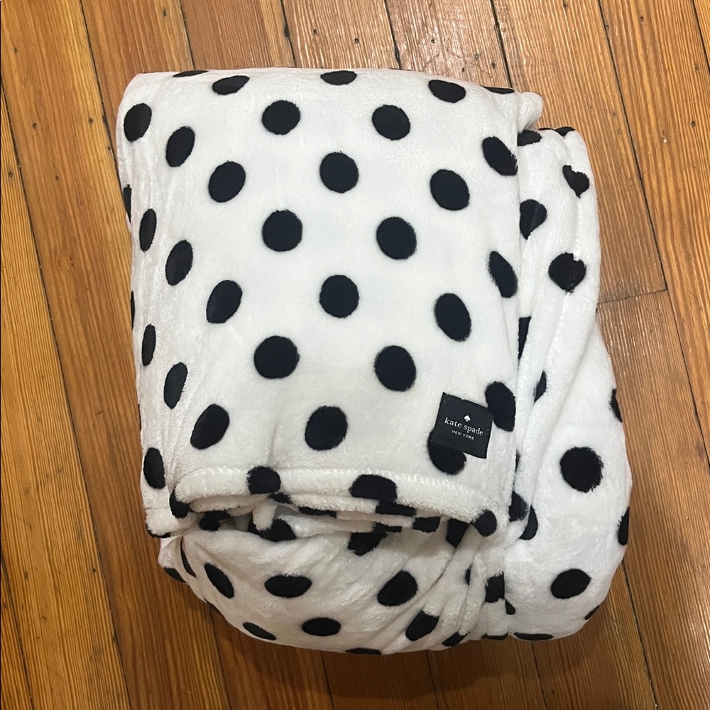 Kate Spade Polka Dot Fleece Blanket
